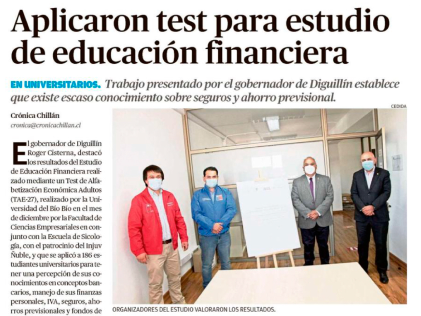 Prensa: Aplicaron test para estudio de educación financiera