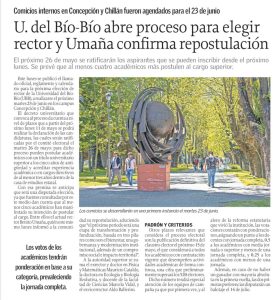 U. del Bío-Bío abre proceso para elegir rector y Umaña confirma repostulación