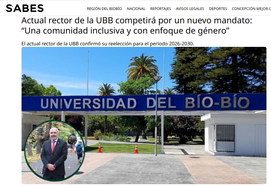 Actual rector de la UBB competirá por un nuevo mandato: “Una comunidad inclusiva y con enfoque de género”
