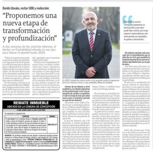 Benito Umaña, rector UBB y reelección: «Proponemos una nueva etapa de transformación y profundización»